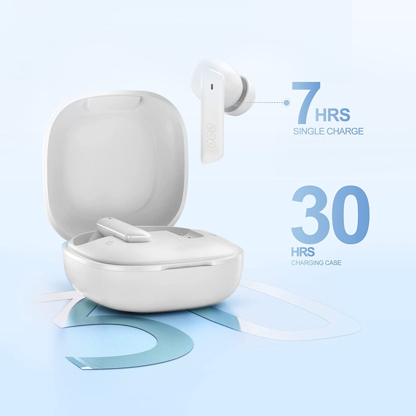 HT05 Wireless Earbuds with Multi-Mode Active Noise Cancelling - Bluetooth Headphones with Ai-Enhanced Calls, 6 Mics, Anti-Wind Noise, Transparency Mode, Custom EQ App, 7.5H + 24H Playtime, Bluetooth 5.2