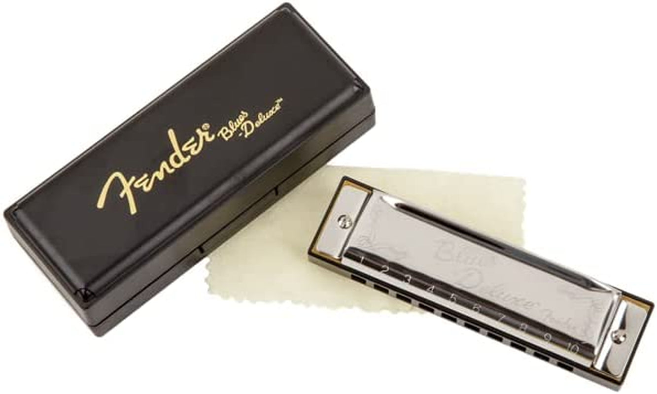 Blues Deluxe Harmonica in the Key of C with Chrome Finish