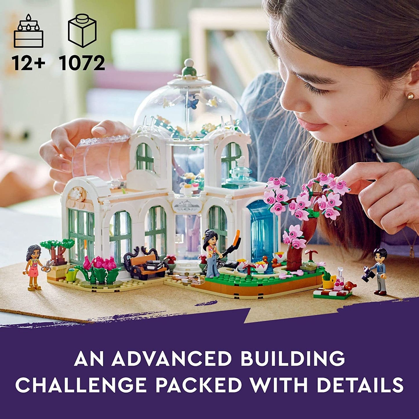 LEGO Friends Botanical Garden 41757 Building Kit - Creative Project for Ages 12 and Up - Construct and Showcase an Elaborate Greenhouse Scene - Ideal Gift for Flower and Plant Enthusiast Kids and Teens