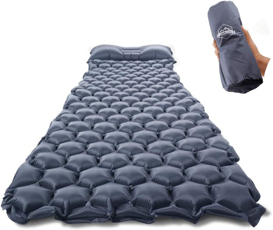Ultralight Sleeping Pad with Built-in Pillow - Perfect for Backpacking, Travel, and Hiking