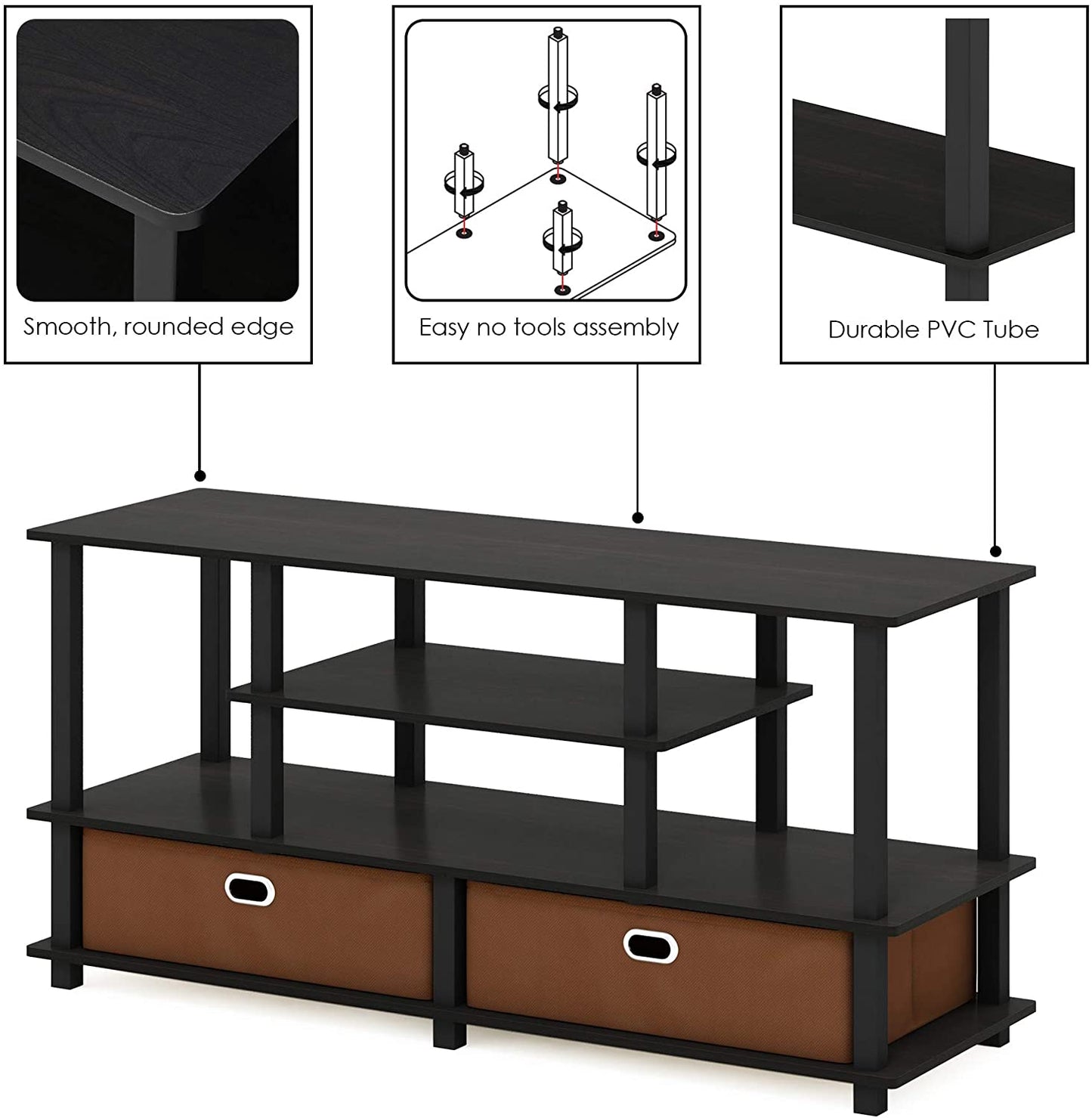  TV Stand in Espresso/Brown Finish