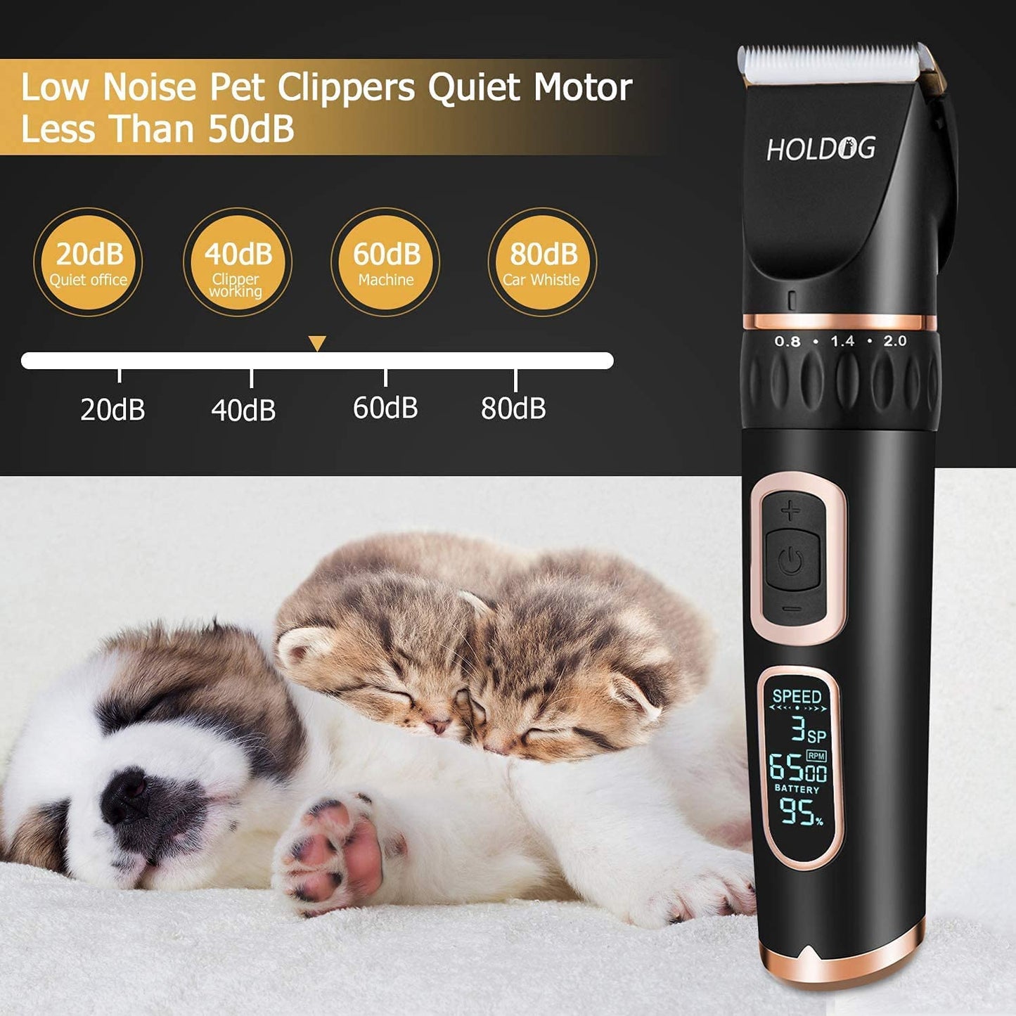  Dog Clippers: Powerful, Low-Noise, Rechargeable Grooming Tools for Small and Large Pets with Thick Coats