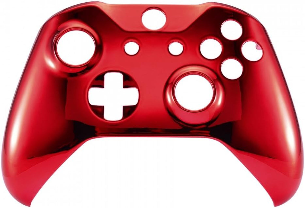 Red Chrome Front Housing Shell Faceplate for Xbox One S & Xbox One X Controller.
