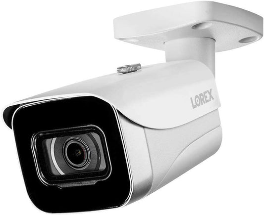 Metal Bullet Camera Add-On for Wired Surveillance System - Indoor/Outdoor 4K IP Security Camera with Ultra HD, Color Night Vision (1 Camera, White)