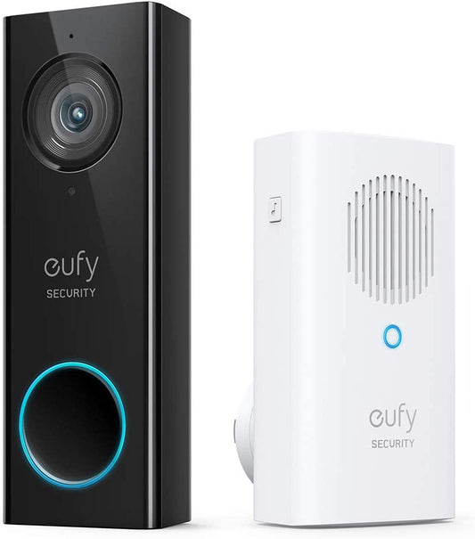 Wi-Fi Video Doorbell - 2K Resolution - No Monthly Fees - Local Storage - Human Detection - Includes Wireless Chime - Requires Existing Doorbell Wires and Installation Experience - 16-24 VAC, 30 VA