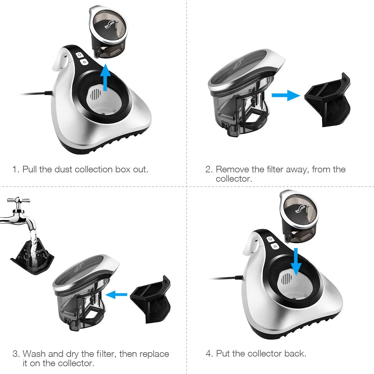 Bed Vacuum Cleaner - Powerful Suction, Handheld UV Vacuum for Effective Cleaning of Mattresses, Sheets, Pillows, Quilts, Sofas, Blankets, and Carpets