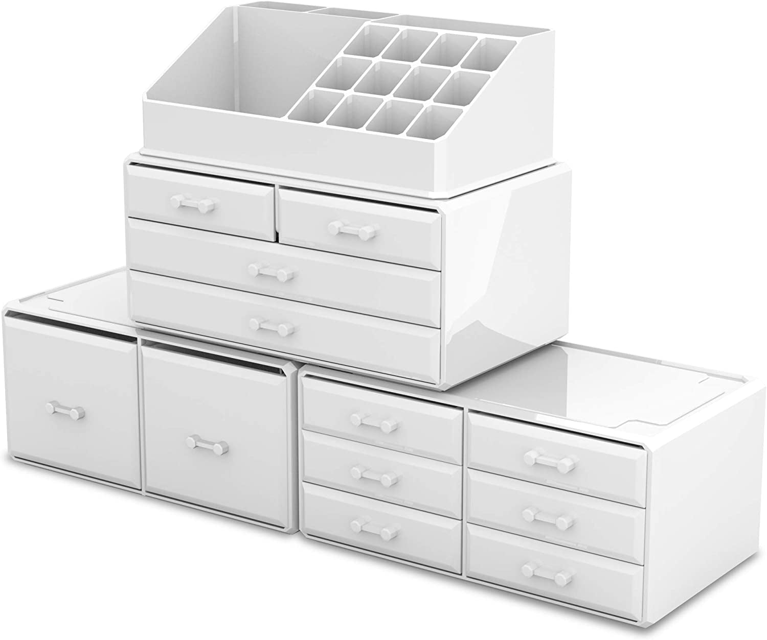 12 Drawer Makeup Cosmetic Organizer Storage Drawers Display Boxes Case 