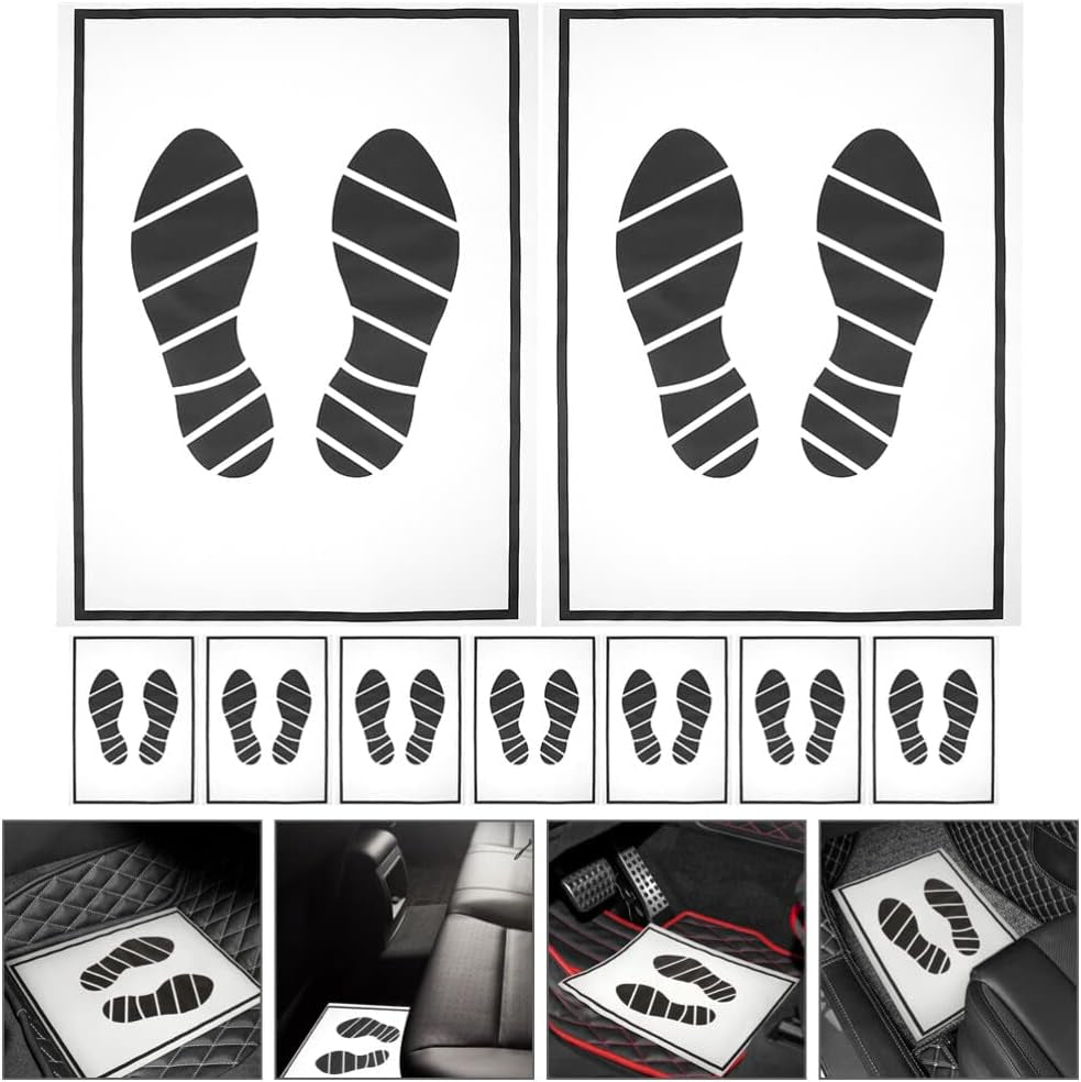 Pack of 25 Disposable Car Foot Mats - Large Floor Mats for Vehicle Protection