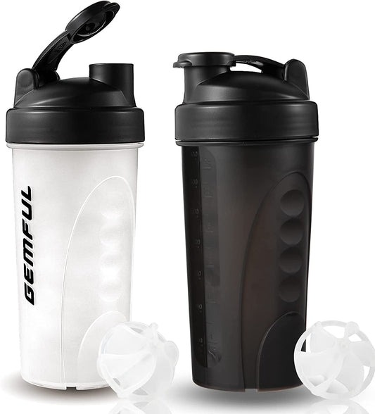 Shaker Bottle for Protein Mixes BPA-Free Leak Proof 750 ML 2 Pack