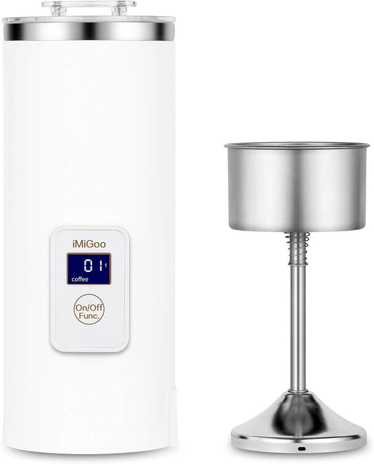 Single Serve Coffee Maker - Portable Design - Doubles as a Tea Maker - Electric Kettle with 17 oz Capacity - Constructed from Stainless Steel for Durability and Versatility.