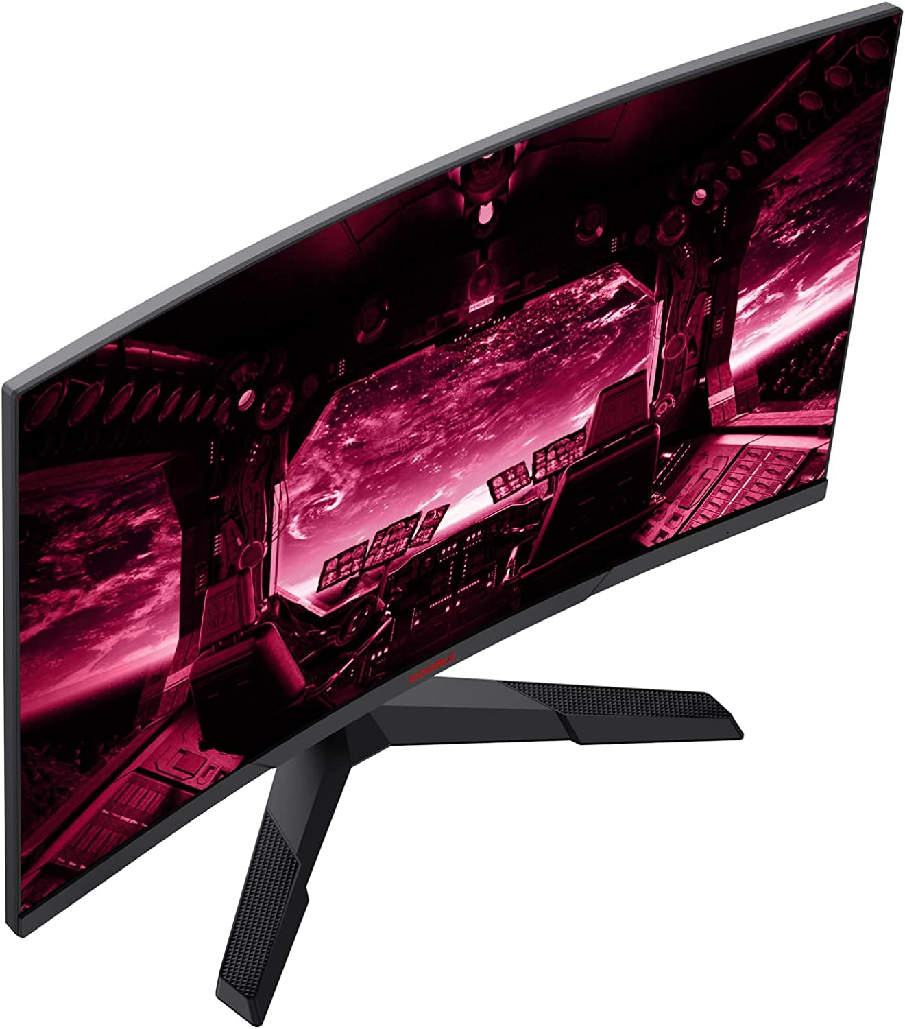 QHD Curved 27 Inch Monitor - High-Performance VA Gaming Monitor with Fast Refresh Rate and Eye Protection (2560 * 1440P, R1800, 144Hz, 1ms, DCI-P3 85%, DP+HDMI, Game Mode, Rocker Button) - Sleek Design with Narrow Bezel