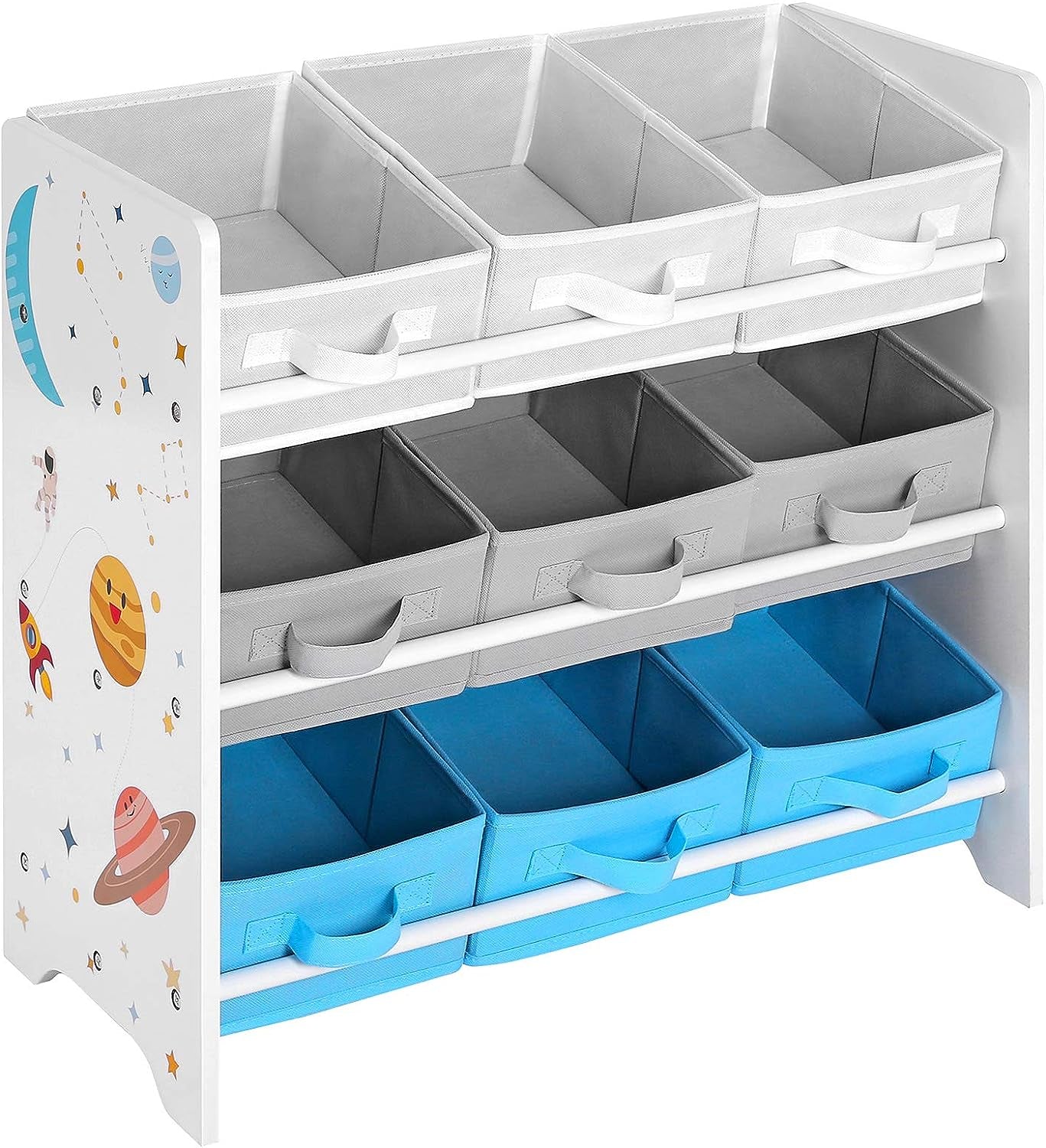 Children's Toys and Books Storage Shelf, Toy Chest with 9 Removable Boxes