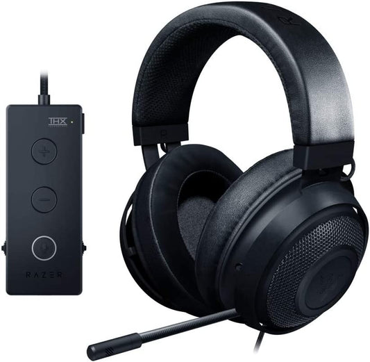 THX 7.1 Surround Sound Gaming Headset - Tournament Edition: Aluminum Frame - Retractable Mic - USB DAC Included - for PC, PS4, Nintendo Switch - Classic Black