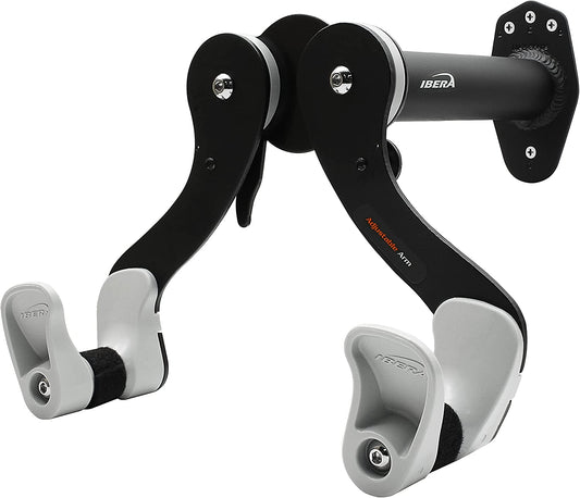Bike Horizontal Wall Hanger - Adjustable Angle, Single Storage Mount (Black)