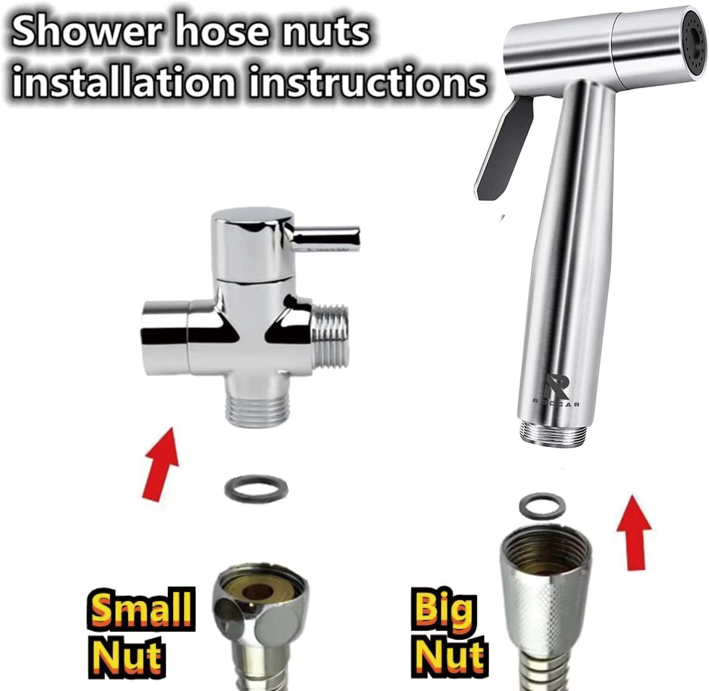 Handheld Bidet Sprayer for Toilet: Hose Attachment for Feminine Wash, Baby Cloth Diaper Washer, Stainless Steel Cleaner, and Shower Sprayer for Pets - Ideal for Bathroom or Toilet Use.