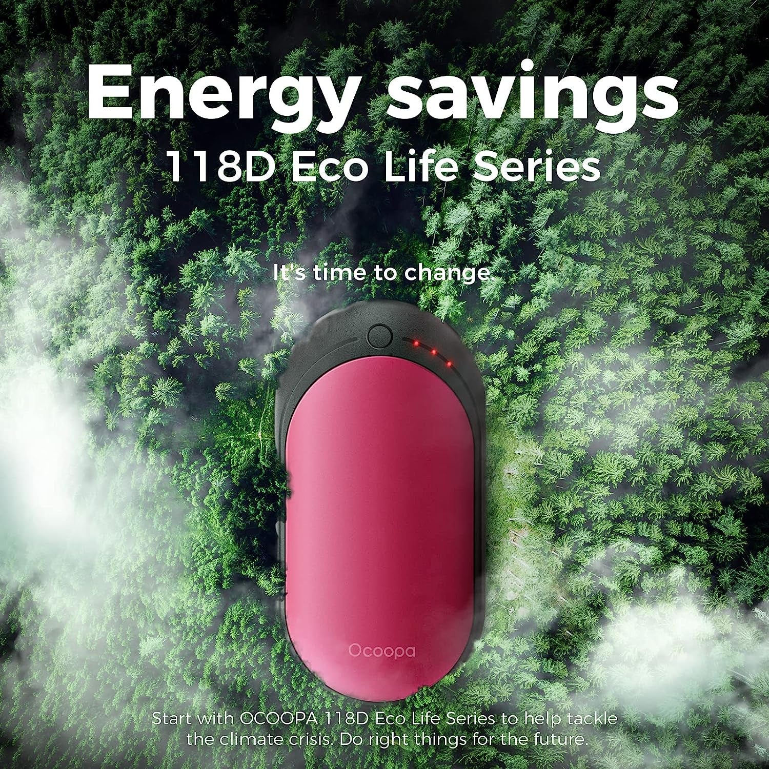 Rechargeable Hand Warmers - 5200mAh, Single/Double Side Heating, Energy-Efficient, Electric Reusable Portable USB Heater - Ideal Tech Gift for Outdoor Activities, Hunting, Golf, Camping, Heat Therapy, 1 Pack