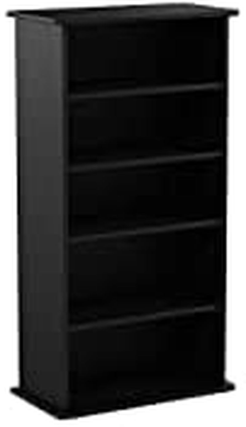 Drawbridge Adjustable Media Cabinet, 36" X 19" X 10", Black