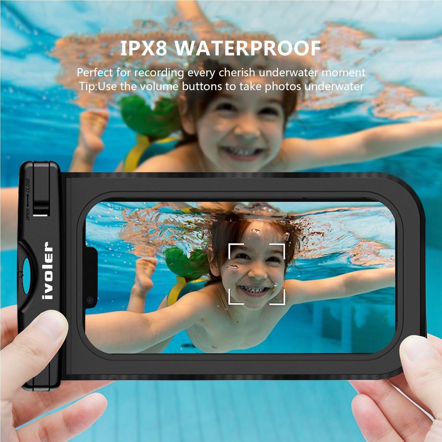 Waterproof Pouch Bag with Phone Case - Ultra Clear Waterproof Pouch Phone Dry Bag for Devices Under 6.5 inches - Long Adjustable Waist Strap for Outdoor Water Sports, Fishing, Swimming, Boating, Kayaking, and Hiking