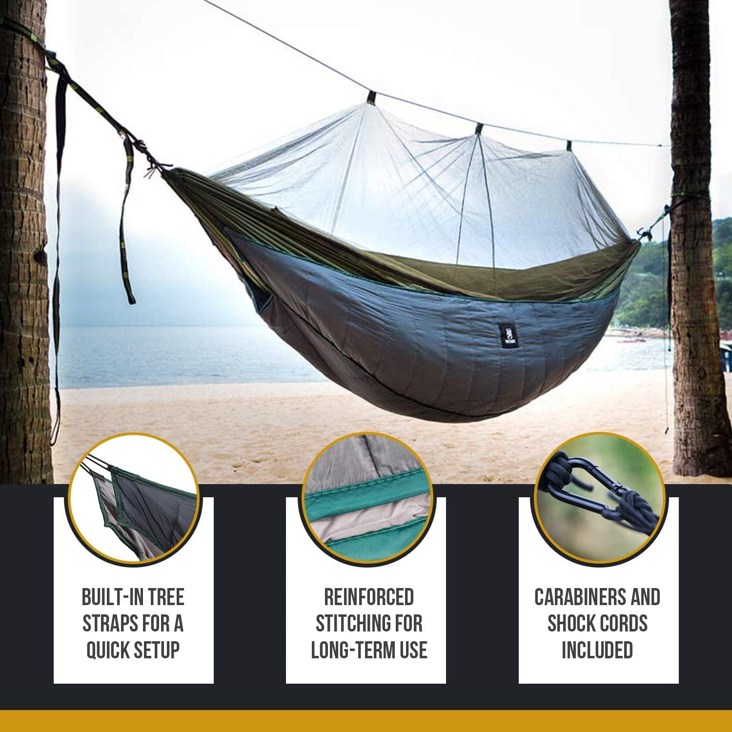 Shield Cradle Double Hammock Underquilt - Essential Hammock Camping Gear for Winter Seasons.