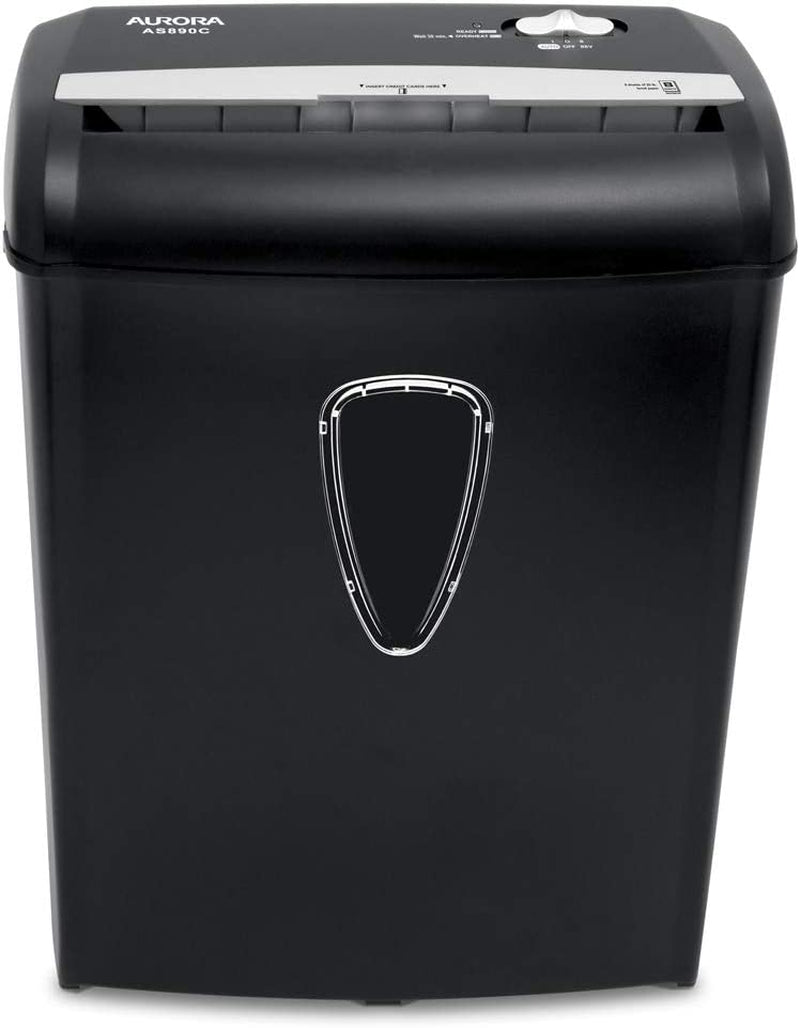 8-Sheet Cross-Cut Shredder with Basket for Paper and Credit Cards