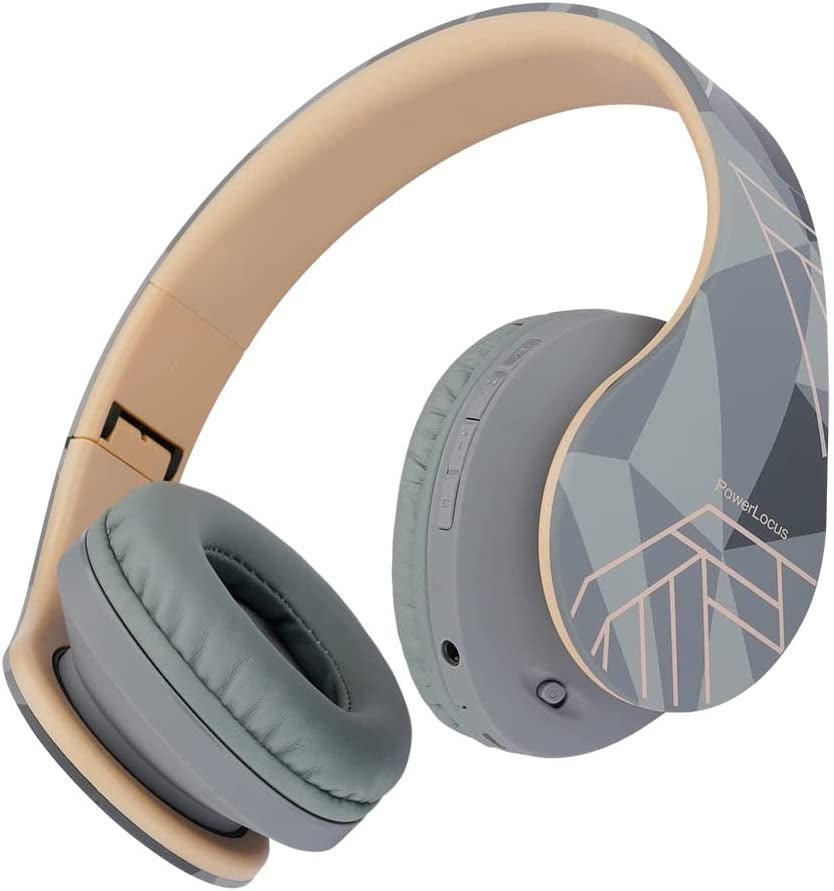 Bluetooth Headphones over Ear: Wireless Headphones with Microphone, Foldable Design, Soft Memory Foam Earmuffs & Lightweight, Micro SD/TF and FM Radio, for iPhone/Android/Tablet/PC/TV