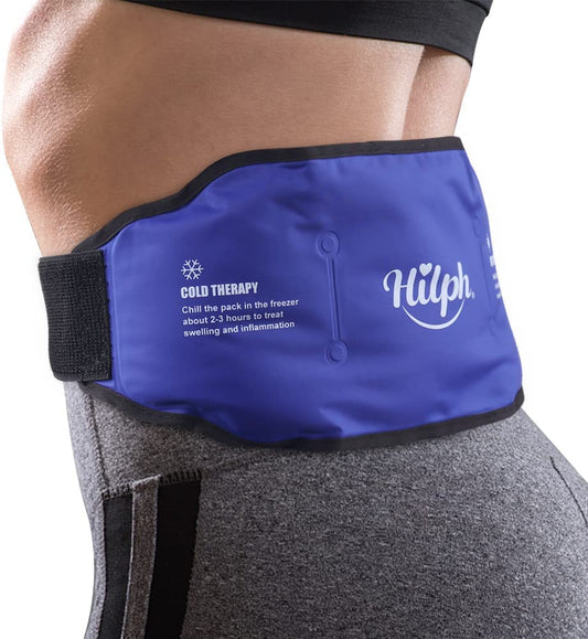 Reusable Ice Back Wrap for Injuries, Hot Cold Therapy Ice Pack Belt for Waist & Lower Back Pain Relief, Sciatica, Herniated Discs, Scoliosis