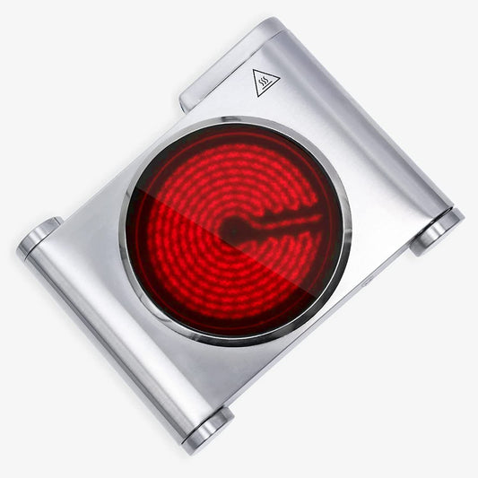 Single Burner Electric Hot Plate - 1200W Countertop Electric Cooktop, Portable Electric Stove in Stainless Steel. Features Temperature Control and Easy-to-Clean Surface.
