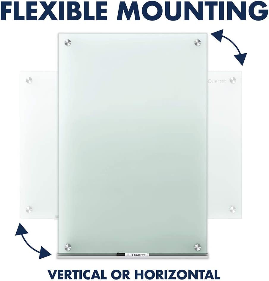  Frosted Glass Non-Magnetic Dry Erase Board with Marker, 18 X 24 Inch