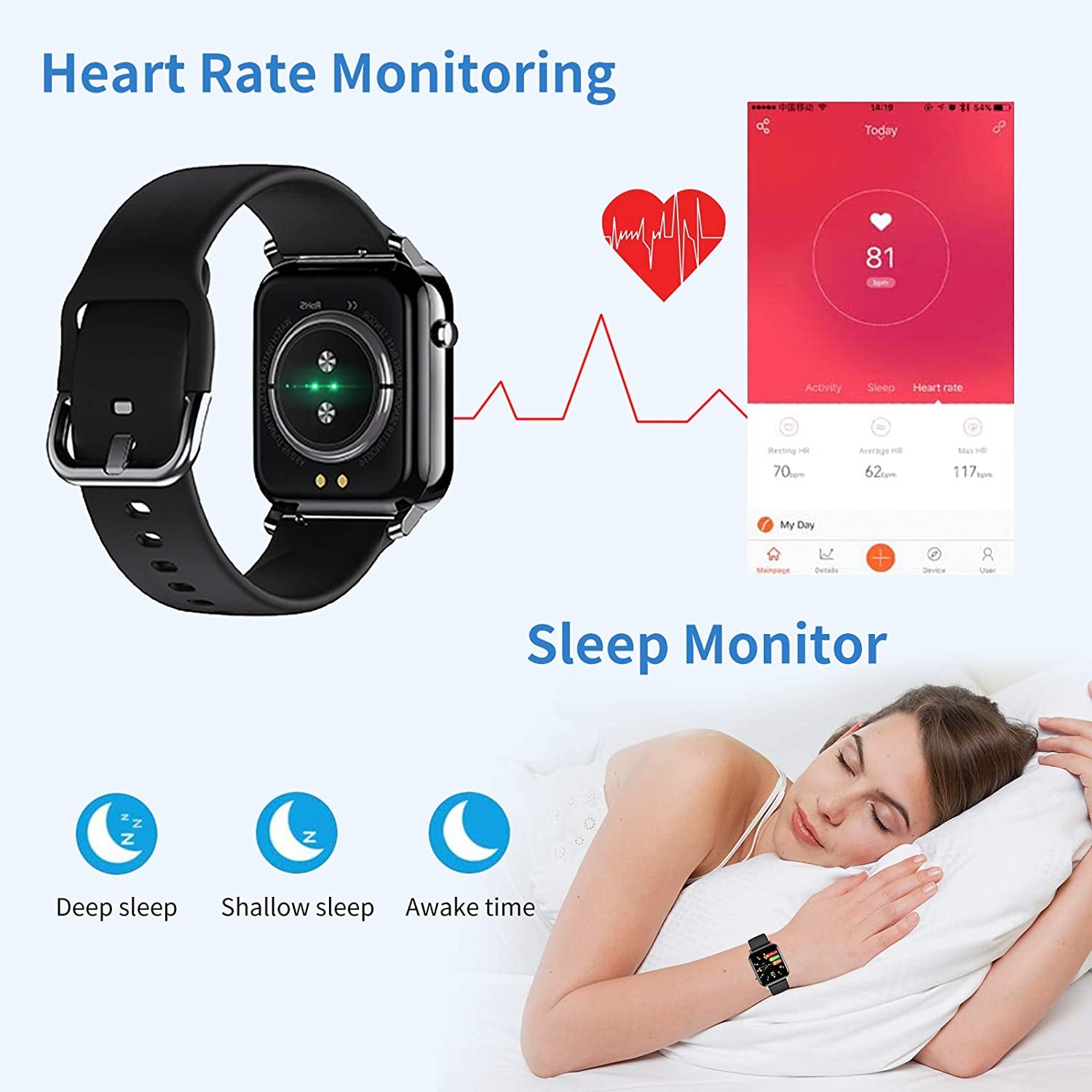 Advanced Smartwatch with Full Touch Screen, Fitness Tracking, Health Monitoring, and IP68 Waterproofing for iOS and Android Devices