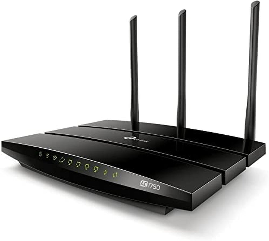Black Archer C7 AC1750 Dual Band Gigabit Wireless AC Router - 2.4GHz (450Mbps) + 5GHz (1300Mbps) - 1 USB 2.0 Port - IPv6 - Guest Network - WPS