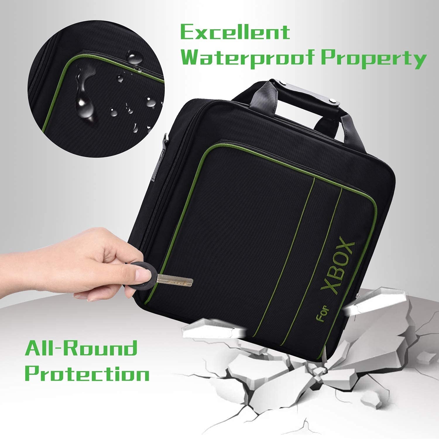 Xbox Series X Series S Case Storage Bag: Travel Bag with Interior Compartments for Xbox Series X and Series S, Xbox Controllers, Xbox Games, and Various Gaming Accessories.