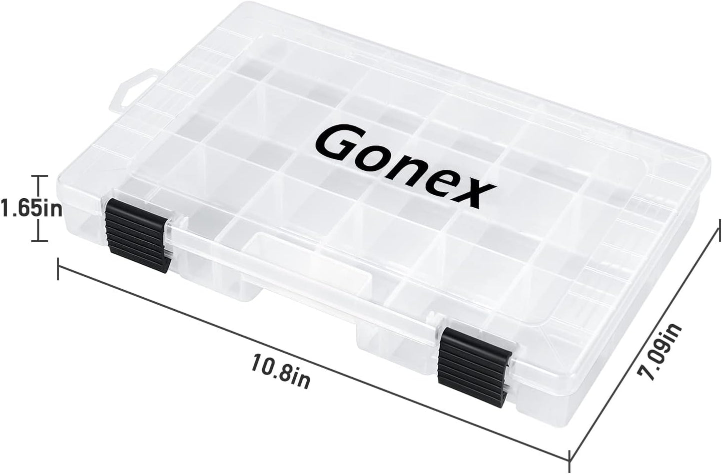 Transparent Fishing Tackle Boxes with Adjustable Dividers - 3600/3700 Tackle Trays for Efficient Fish Tackle Storage - Plastic Box Organizer - Available in 3 or 4 Packs