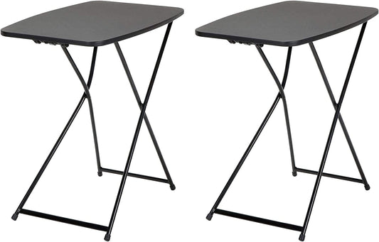 Adjustable Height Folding Activity Table, 2 Pack, Black