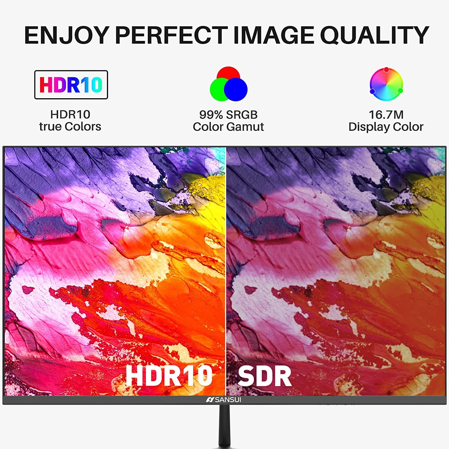 27-Inch IPS Computer Monitor with 100Hz Refresh Rate, USB Type-C, Full HD Resolution, HDR10, Built-in Speakers, HDMI and DP Connectivity, Tilt Adjustable, VESA Compatible - Ideal for Gaming and Office Use (Includes ES-27X3 Type-C Cable & HDMI Cable)