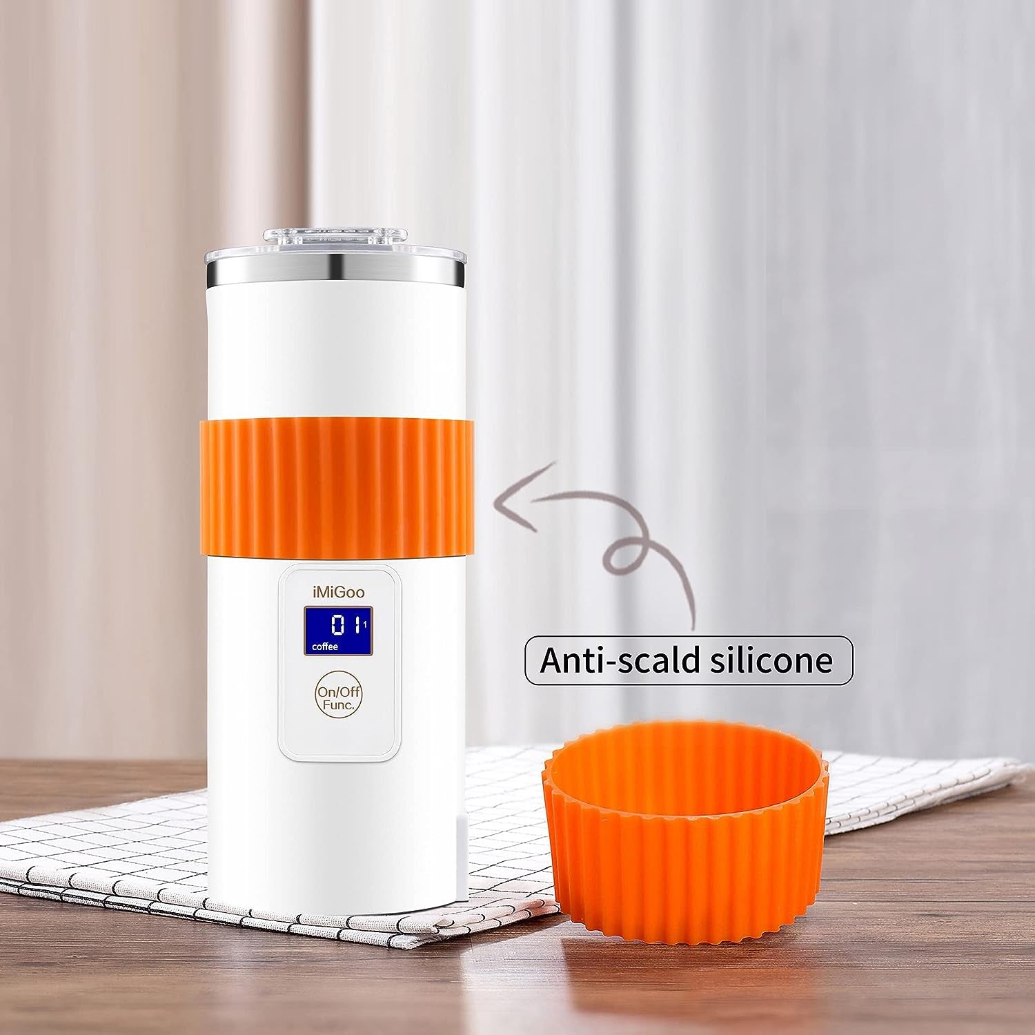 Single Serve Coffee Maker - Portable Design - Doubles as a Tea Maker - Electric Kettle with 17 oz Capacity - Constructed from Stainless Steel for Durability and Versatility.