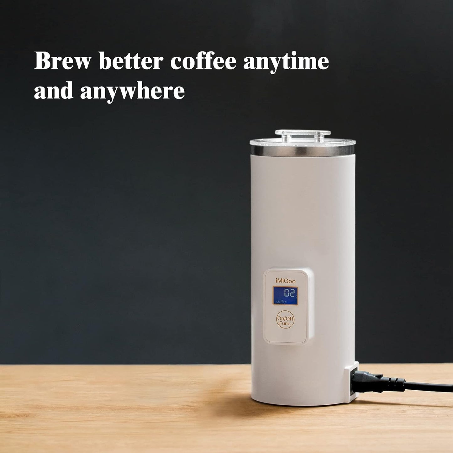 Single Serve Coffee Maker - Portable Design - Doubles as a Tea Maker - Electric Kettle with 17 oz Capacity - Constructed from Stainless Steel for Durability and Versatility.