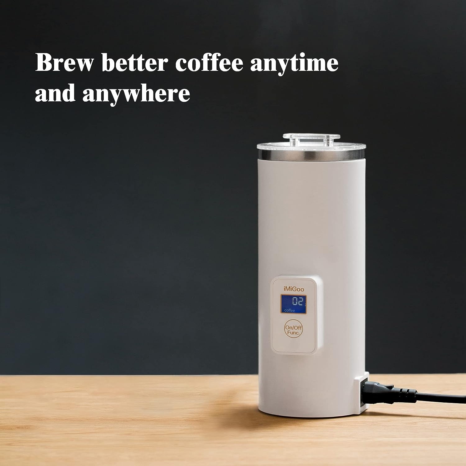 Single Serve Coffee Maker - Portable Design - Doubles as a Tea Maker - Electric Kettle with 17 oz Capacity - Constructed from Stainless Steel for Durability and Versatility.