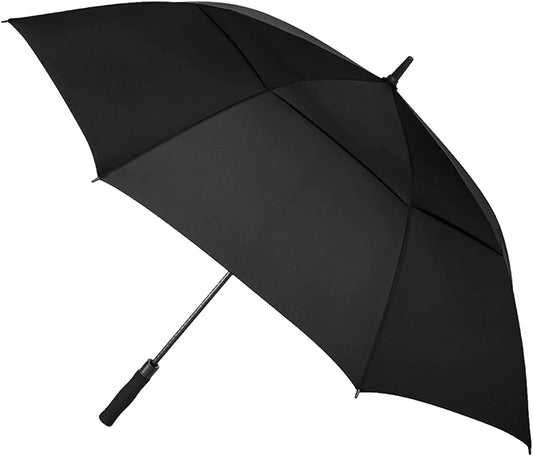 Extra Large Windproof Golf Umbrella - 62/68 Inch Diameter - Automatic Open with Double Canopy Vented Design - Designed to Withstand Rain and Wind - Ideal for Adults seeking Oversized Protection.