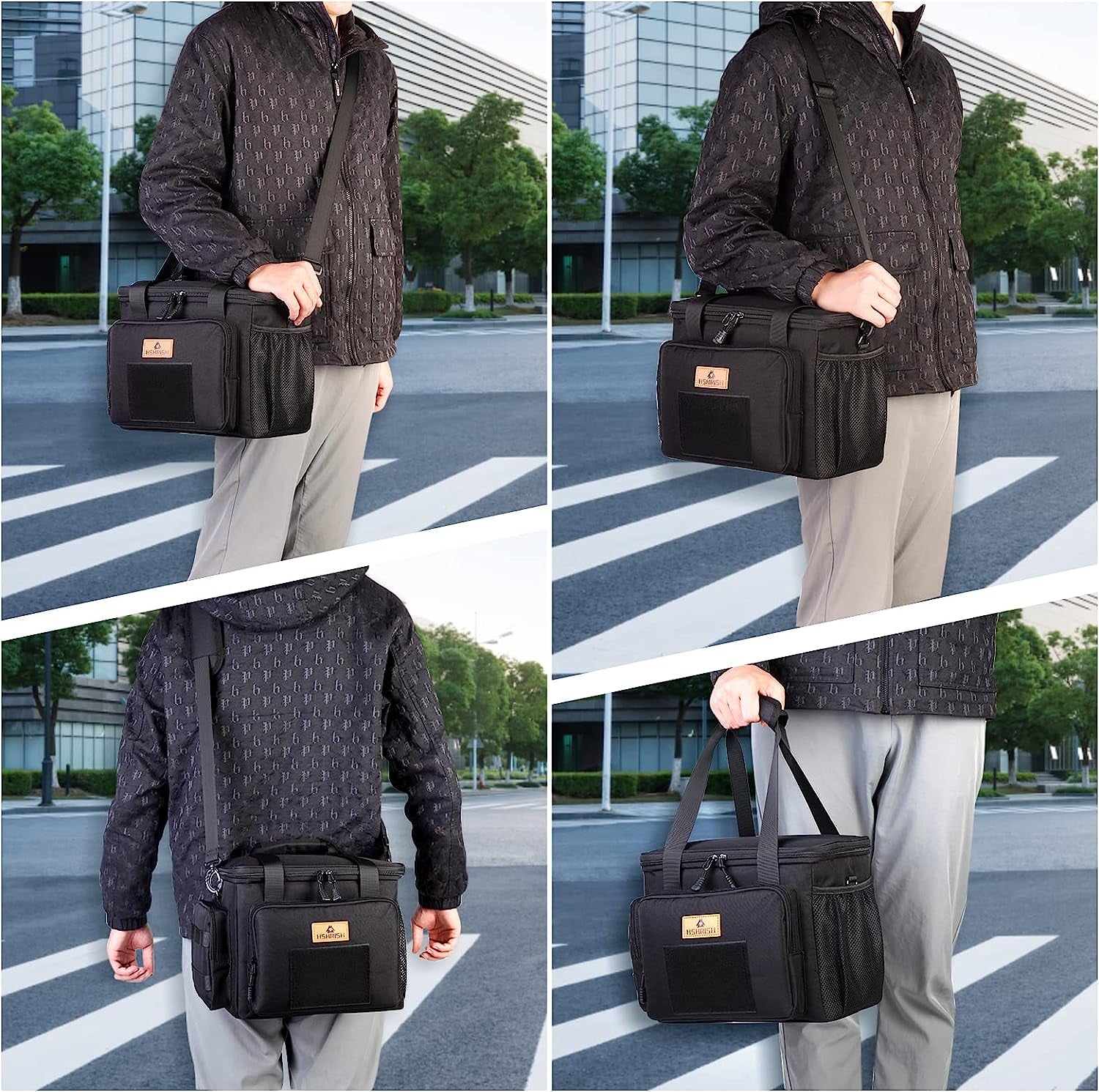 Heavy-Duty Insulated Lunch Bag with Shoulder Strap - 12L Capacity. Leakproof and Durable Tactical Lunch Box for Men. Ideal for Work, Shifts, Camping, Outdoor Adventures, and Day Trips.