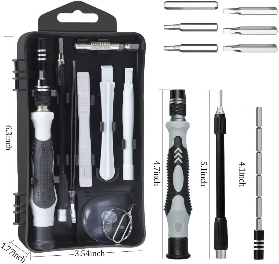  122-Piece Magnetic Precision Screwdriver Set for Electronics Repair - Compatible with iPhone, Mac, iPad, Tablet, Laptop, Xbox, PlayStation, Nintendo Switch, Eyeglasses, Watches, Cellphones, PCs, Cameras, and More