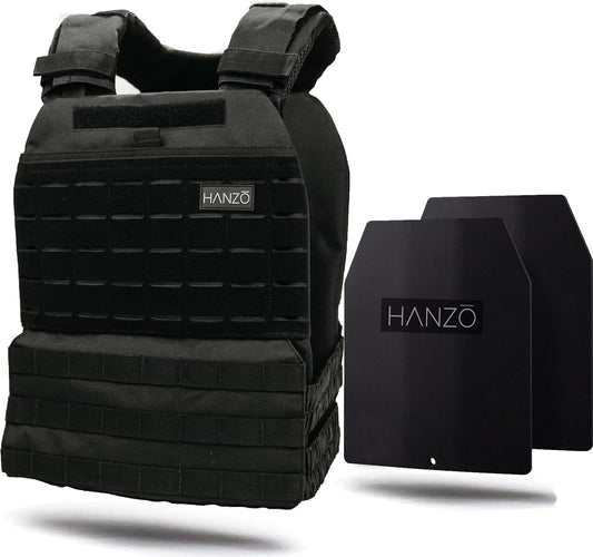 Premium Weighted Vest, Workout Weight Vest with Weights Included. Weight Vest for Men 14lb/20lbs, Workout Plate Vest, Crossfit, Gym, Running