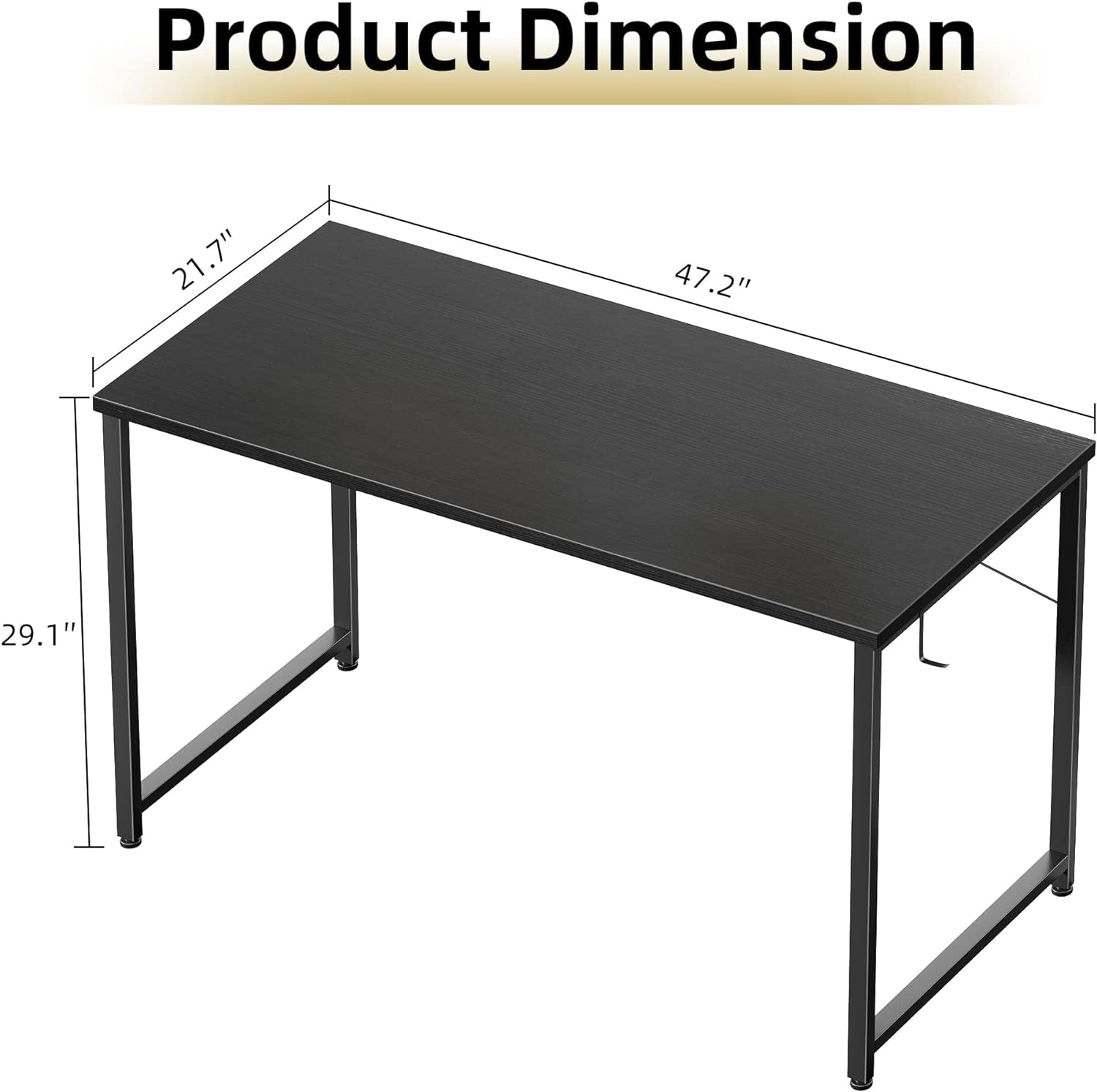 47 Inch Computer Desk: A Durable and Modern X-Shaped Gaming Desk with Sturdy Metal Frame, Ideal for Home Office and Writing