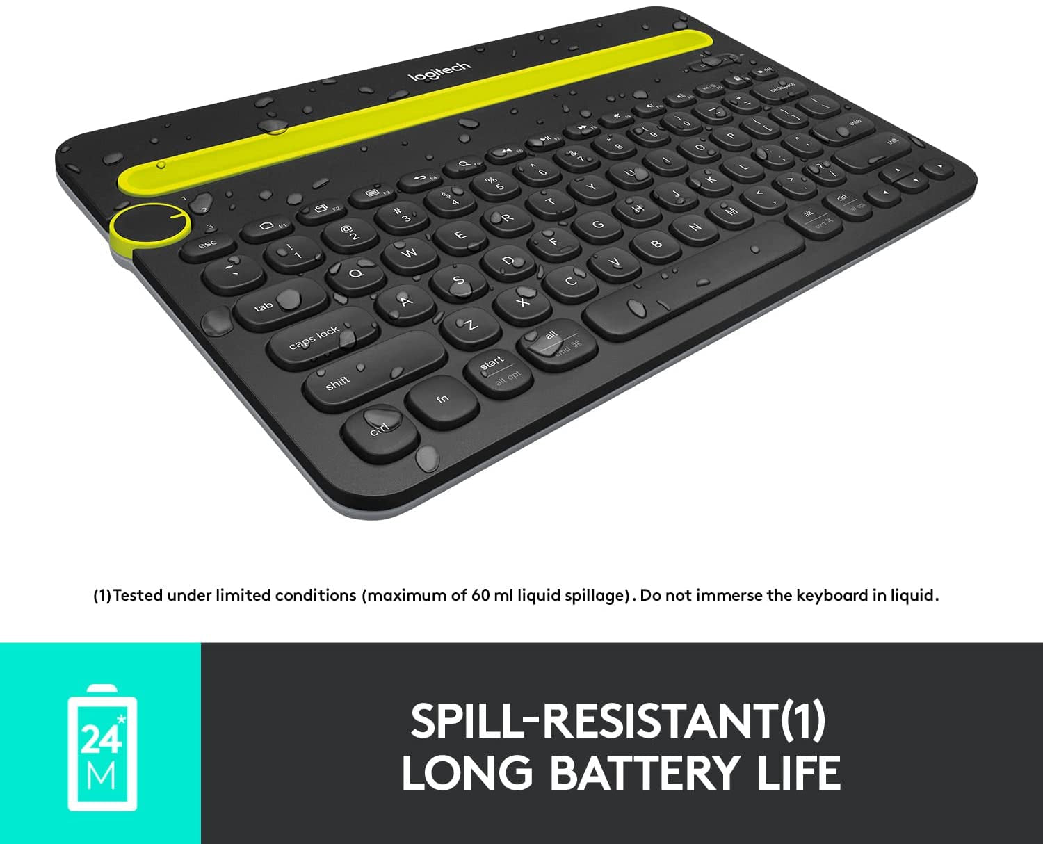 Compact Bluetooth Wireless Keyboard for Windows, macOS, iPadOS, Android, and Chrome OS - Supports Multiple Devices: PC, Mac, Laptop, Smartphone, and Tablet