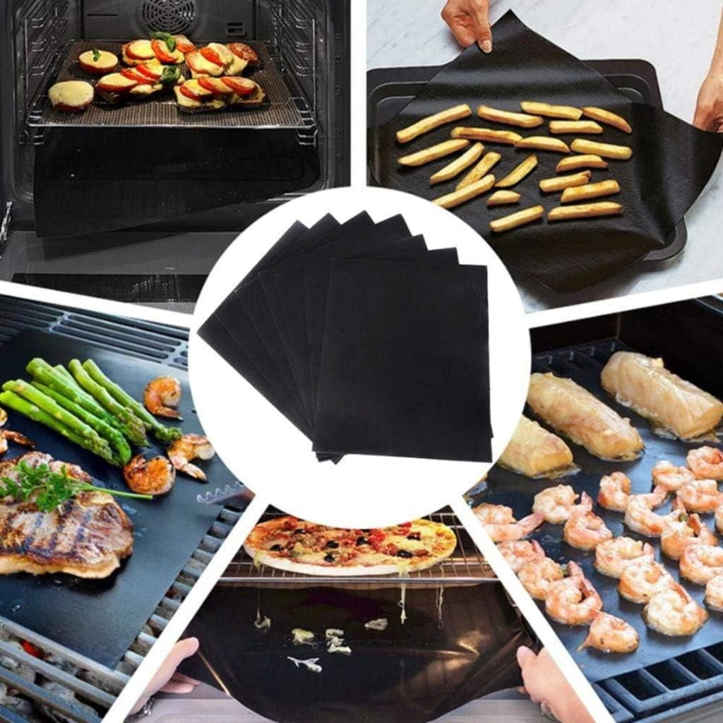 Set of 5 Grill Mats - Premium Non-Stick BBQ Grill and Baking Mats - FDA-Approved, PFOA Free