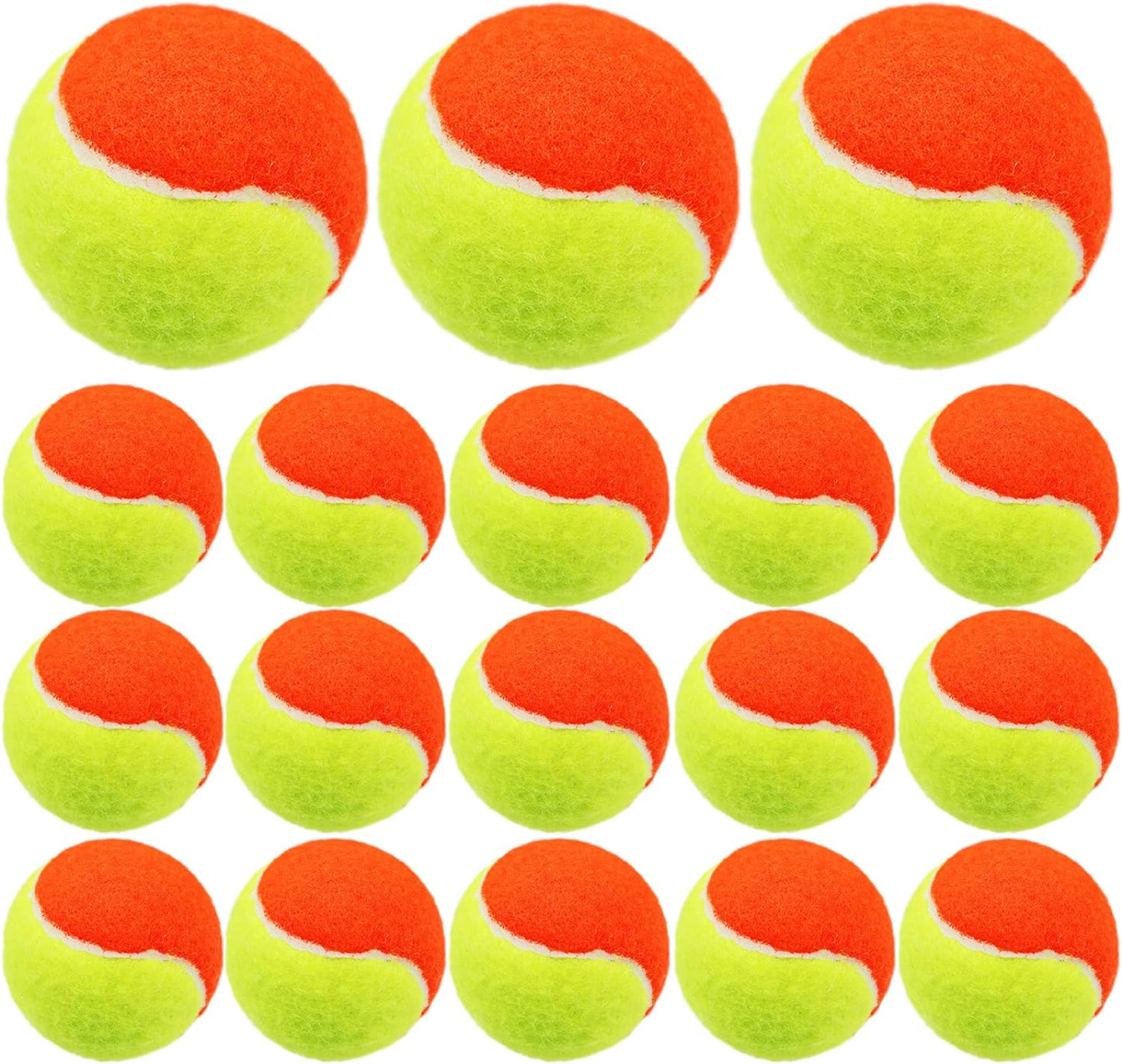Bulk Tennis Balls - 18 Pieces for Training, Sports, Cricket, and Pet Play - Ideal for Lessons, Practice, Throwing Machines