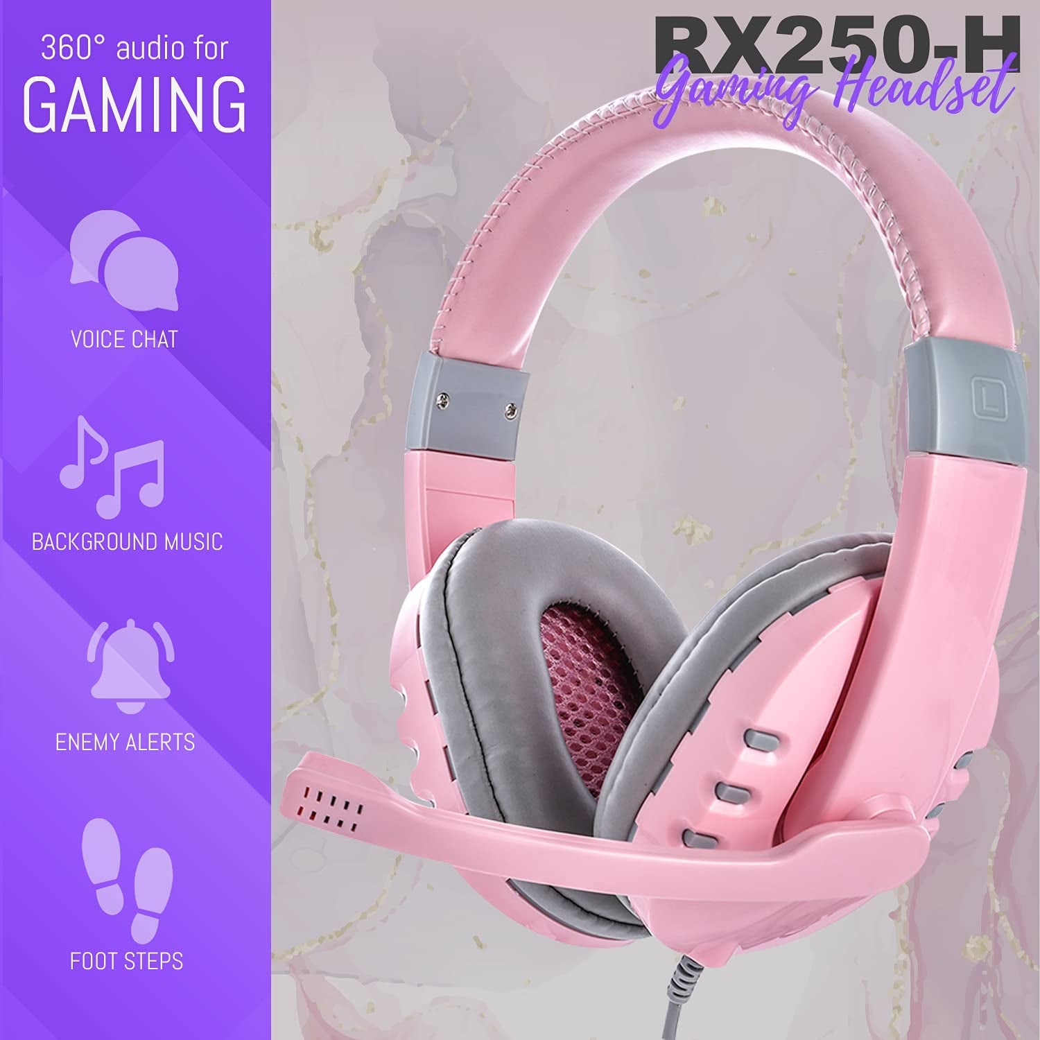 4-in-1 Pink Gaming Bundle: Includes Pink Gaming Keyboard, Mouse, Headset with RGB Backlight, and Mouse Pad. Perfect for Gamers, Xbox, PS4, PS5, and Nintendo Switch Users.