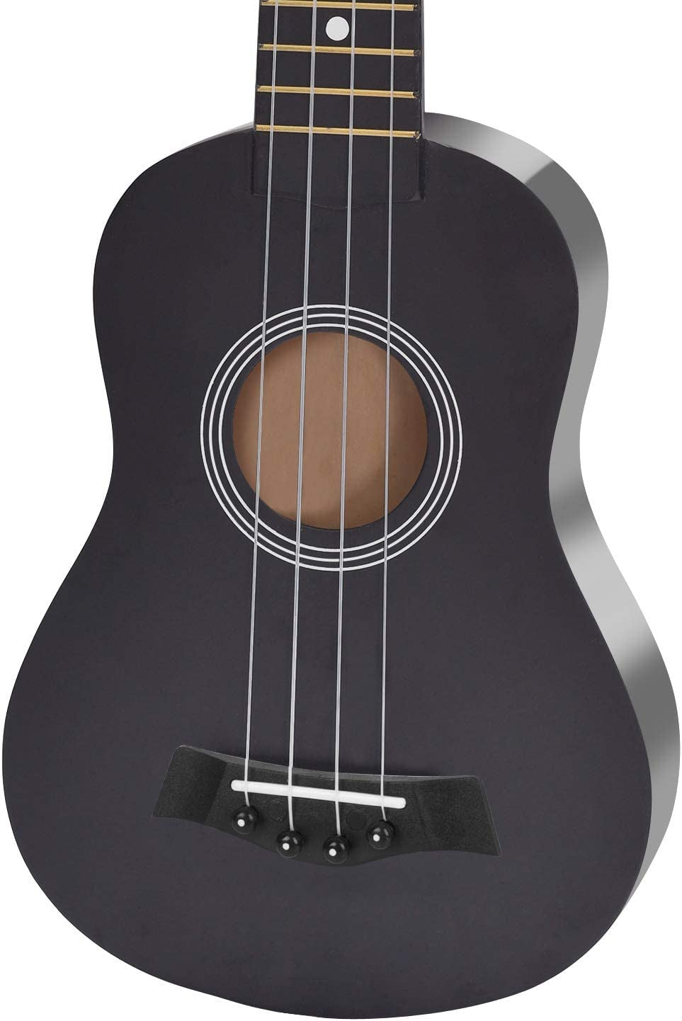 21" Soprano Ukulele - Specifically Designed for Kids, Students, and Beginners. Comes with a Carrying Bag and a Digital Tuner, available in a sleek Black finish.