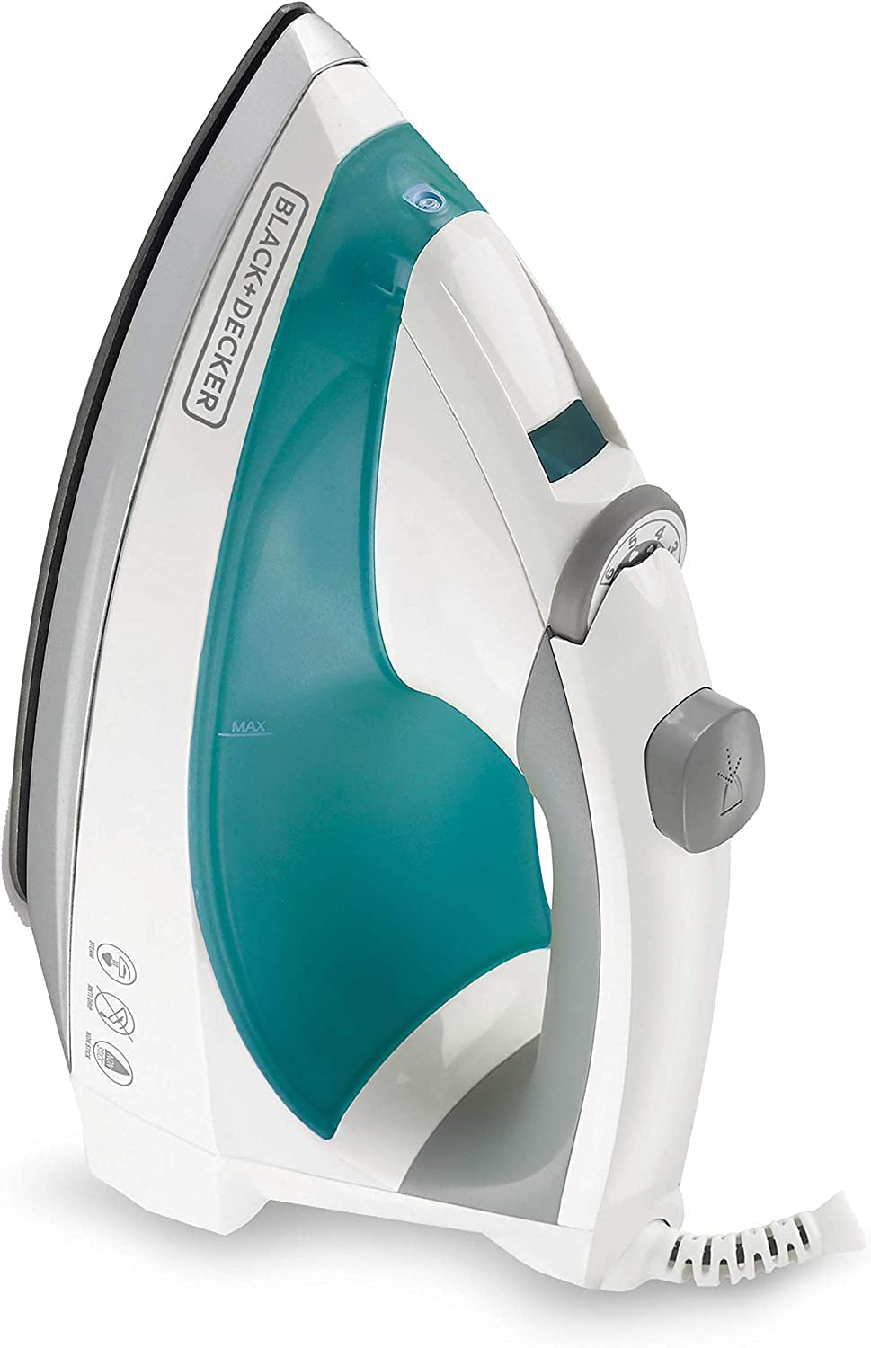 Lightweight Steam Iron, Teal1200 Watt Clothing Iron