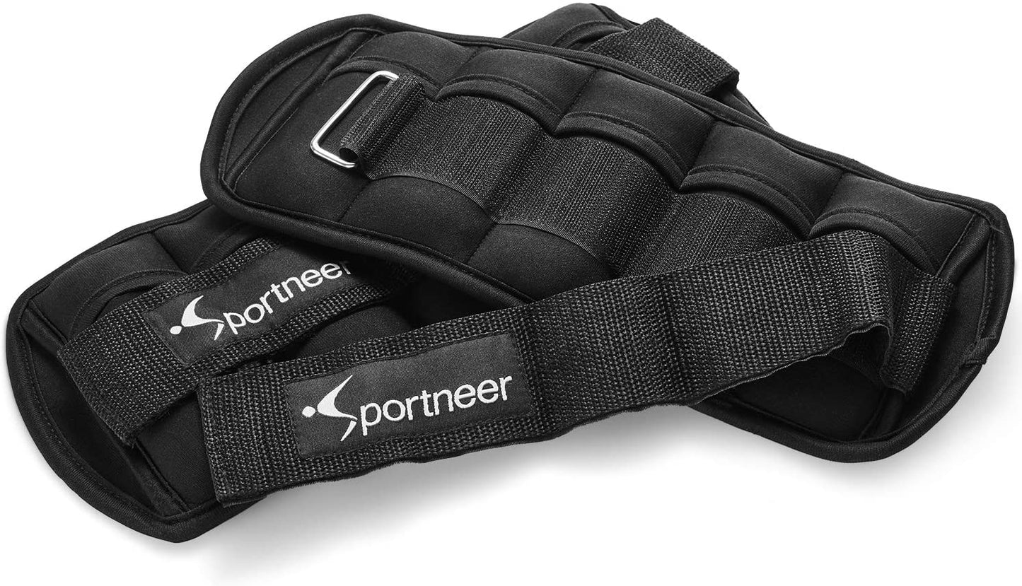 Adjustable Ankle Weights Set - 1 Pair, 2-10 lbs Leg Weight Straps for Women and Men - Ideal for Gym, Fitness, Workout, Walking, and Jogging - Each Ankle Weighs 1-5 lbs