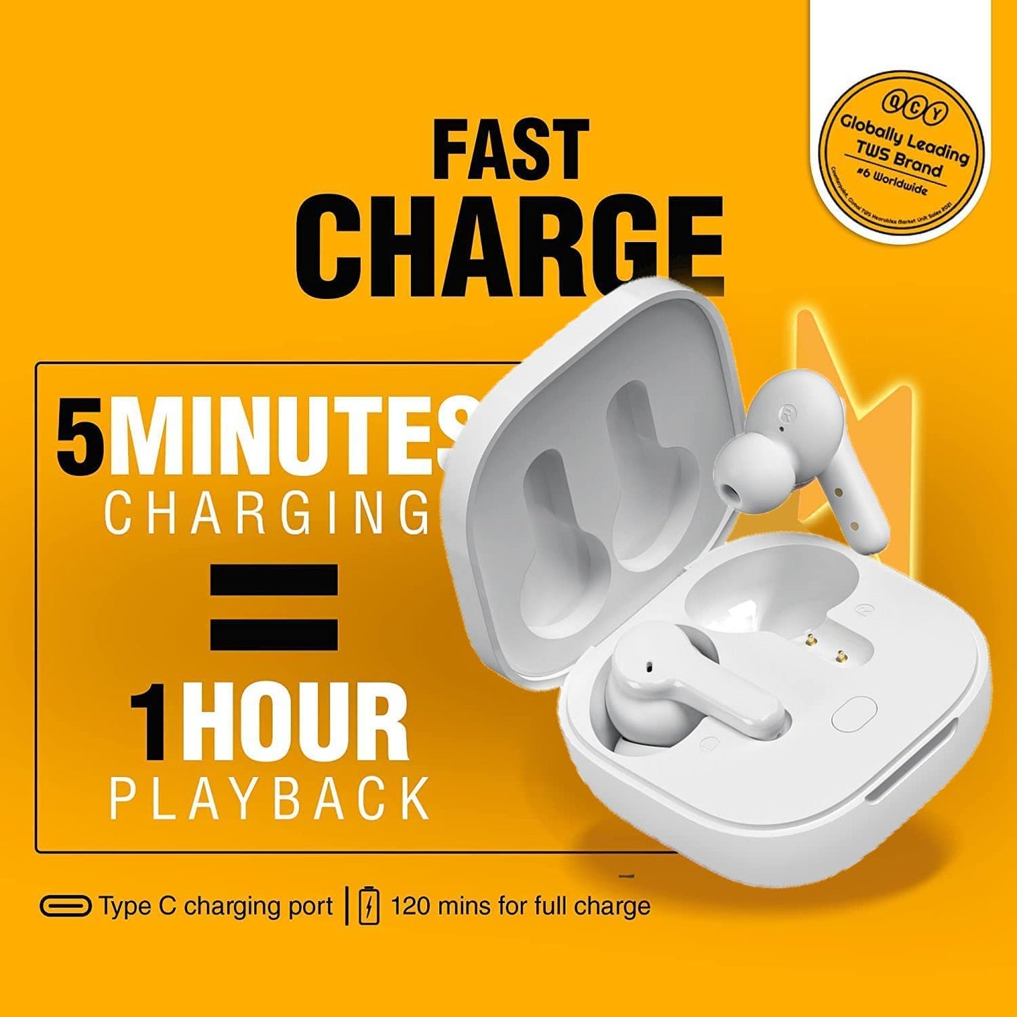 Bluetooth 5.1 Wireless Earbuds - T13 Earbuds with 40 Hours of Playtime, Bluetooth Headphones, 4 Microphones for Clear Calls, IPX5 Waterproof Rating, Custom EQ App Support